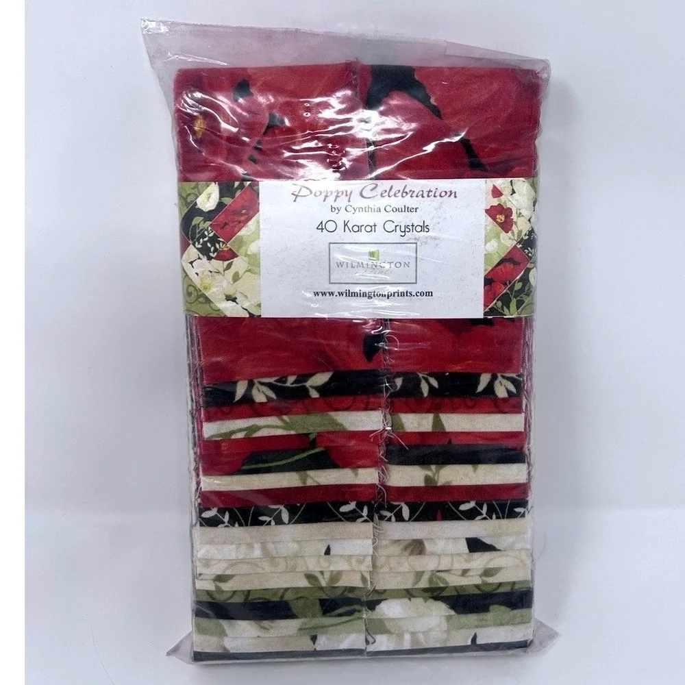 Wilmington Prints Poppy Celebration 40 Karat Crystals 2.5